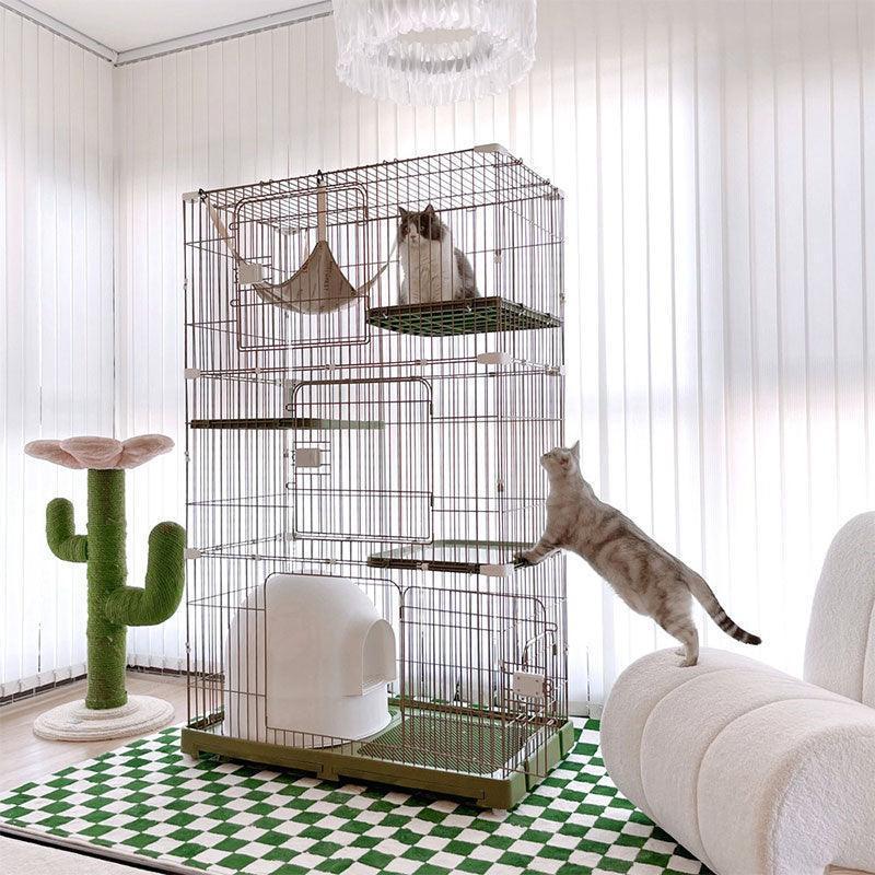 Nwforest Cat Cage Green 2 Size Pet House - MEWCATS