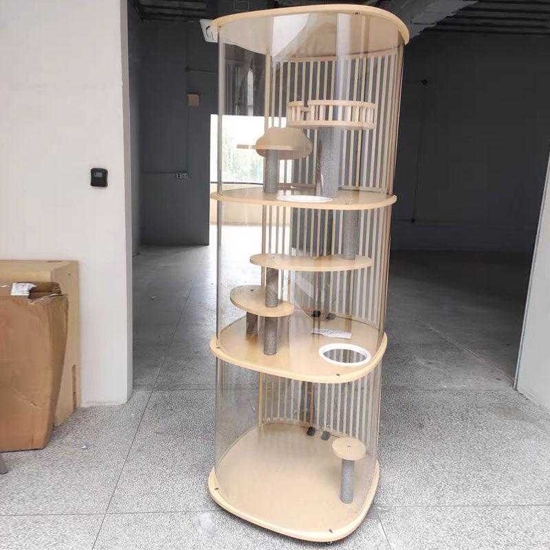 Panoramic Transparent Acrylic Cat Condo Villa - MEWCATS