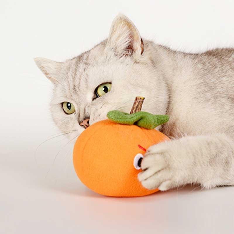Persimmon Cat Interactive Toys Orange Chew Teeth Grinding
