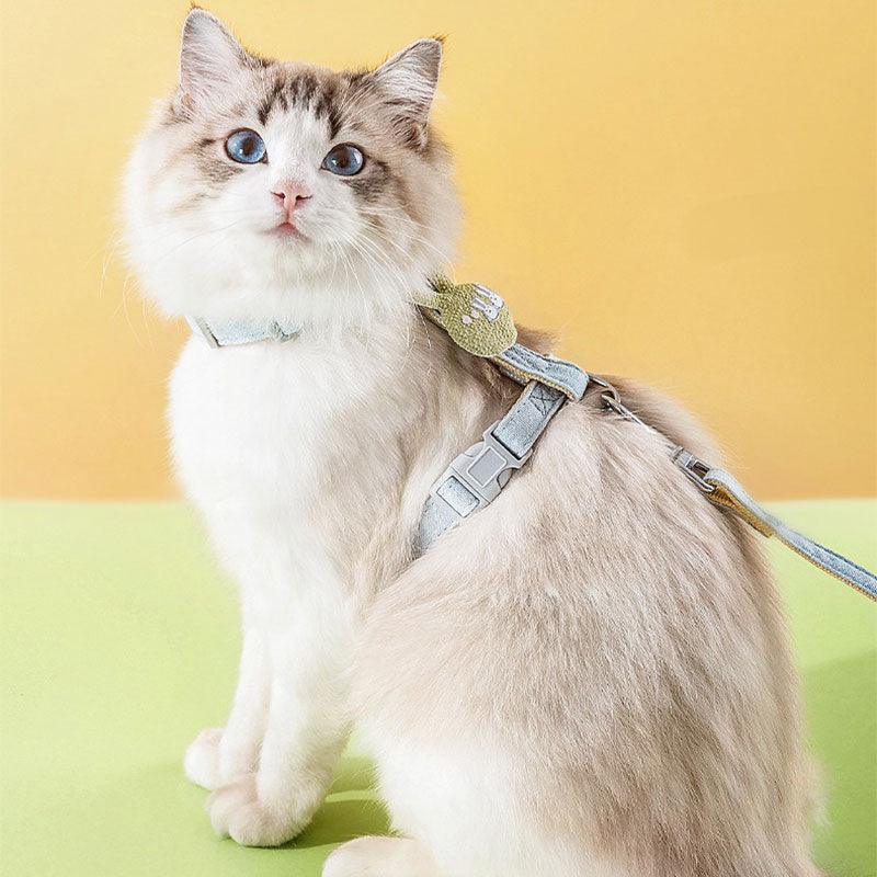 Rabbit Cat Harness Carrier Leash Set 3 Color Travel Cat Lead - MEWCATS