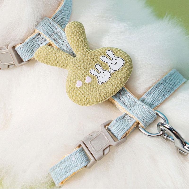Rabbit Cat Harness Carrier Leash Set 3 Color Travel Cat Lead - MEWCATS