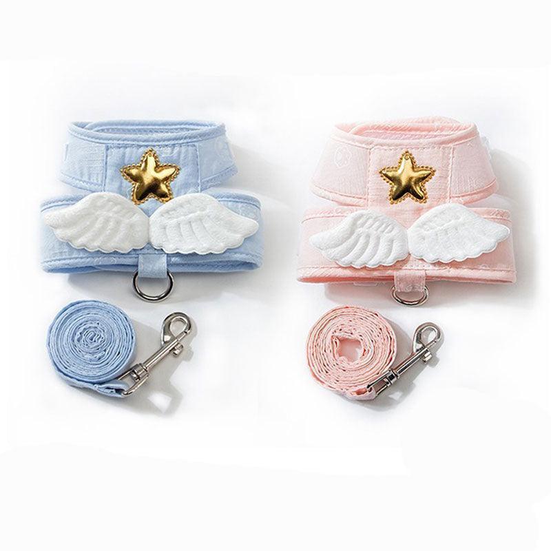 Star Cat harness Wings 2 Color Large Carrier Leash Set - MEWCATS