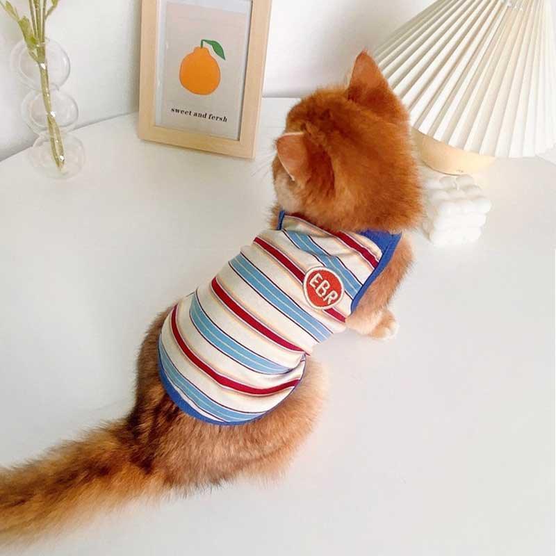 Summer Clashing Cat Vest 3 Color Pet Clothes - MEWCATS