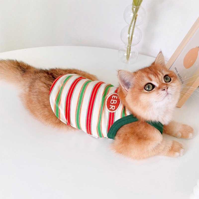 Summer Clashing Cat Vest 3 Color Pet Clothes - MEWCATS