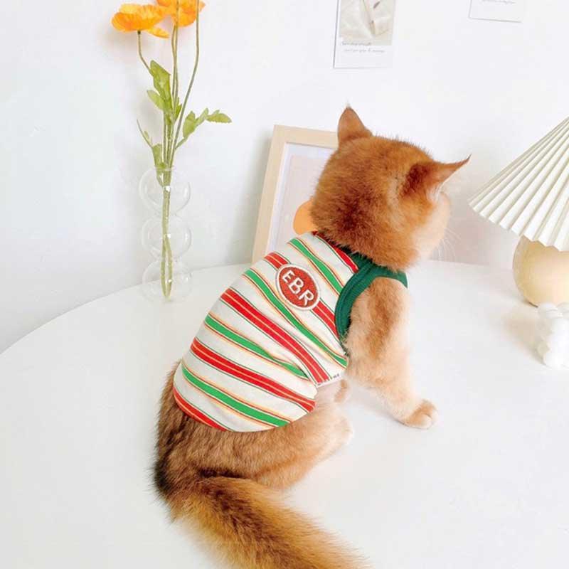 Summer Clashing Cat Vest 3 Color Pet Clothes - MEWCATS