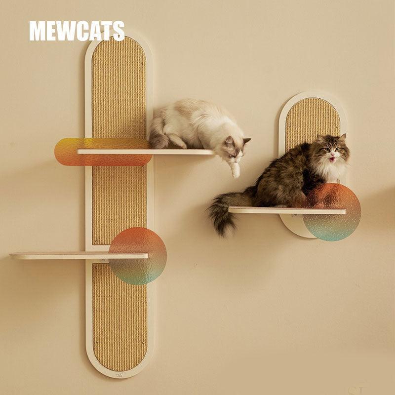Sunset Wall Mounted Cat Scratching Shelves - MEWCATS
