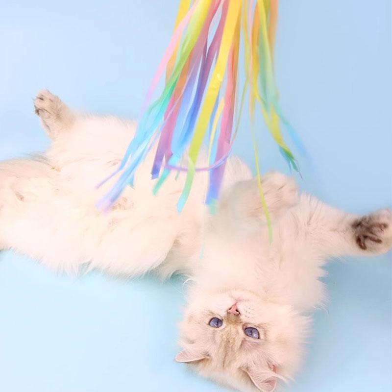 Tease Cat Stick Toys Bell Feather - MEWCATS