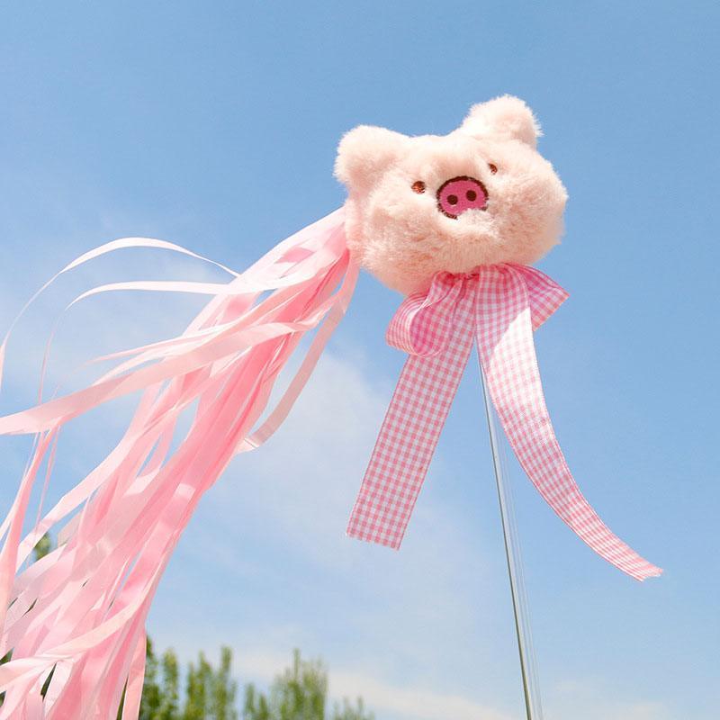 Teaser Cat Stick Toys Long Pole Bear Ribbon Tassel Bell