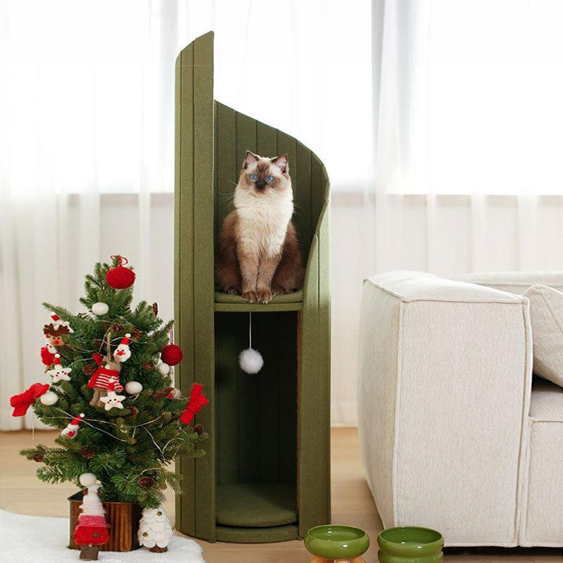 Time Tower Solid Wood Cat Climbing Frame Tree - MEWCATS