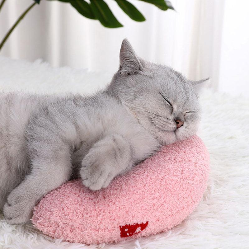 U-Shaped Little Pillow for Cats 4 Color Fluffy Neck Pillow Toy - MEWCATS