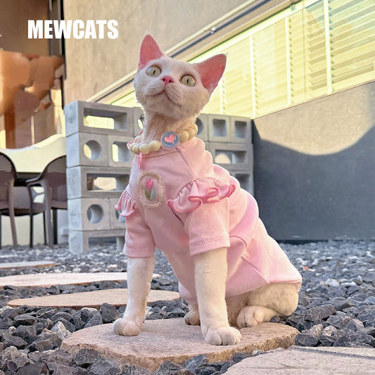 Floral Baby Soft Outfit for Hairless Sphynx Cats