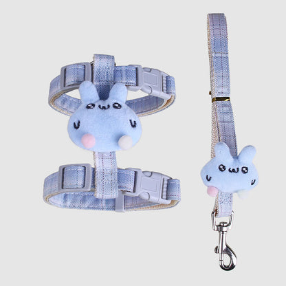 Lazy Bunny Gradient Cat Harness Kitty Leash Set