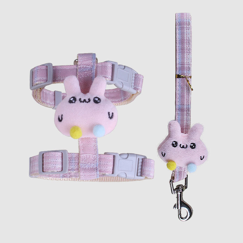 Lazy Bunny Gradient Cat Harness Kitty Leash Set