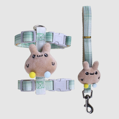Lazy Bunny Gradient Cat Harness Kitty Leash Set