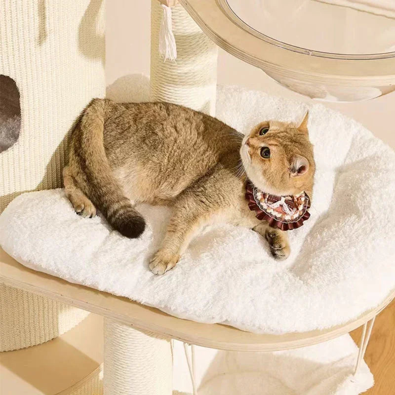 6.6 FT Tall Cat Castle with Ladder Large Climbing Tree