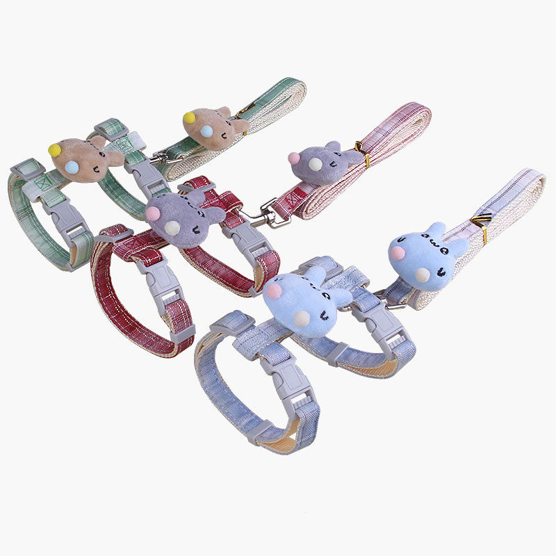 Lazy Bunny Gradient Cat Harness Kitty Leash Set