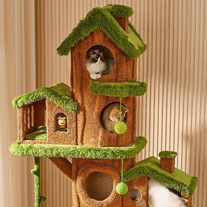 7.71 ft Luxury Realistic Tree Cat Climbing Tower