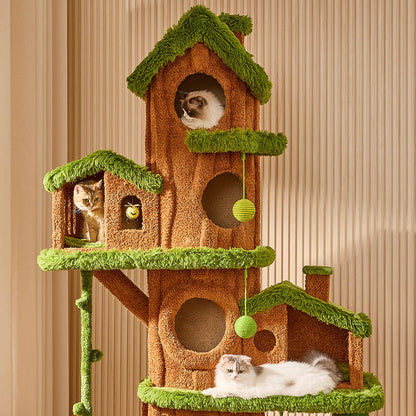 7.71 ft Luxury Realistic Tree Cat Climbing Tower