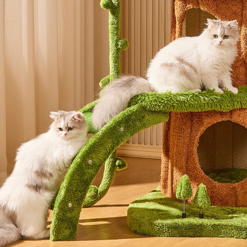 7.71 ft Luxury Realistic Tree Cat Climbing Tower