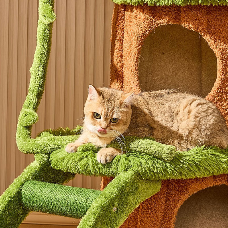 7.71 ft Luxury Realistic Tree Cat Climbing Tower