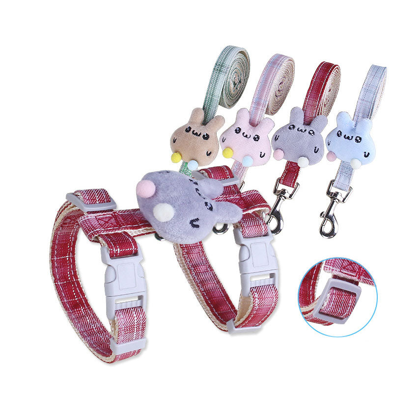 Lazy Bunny Gradient Cat Harness Kitty Leash Set