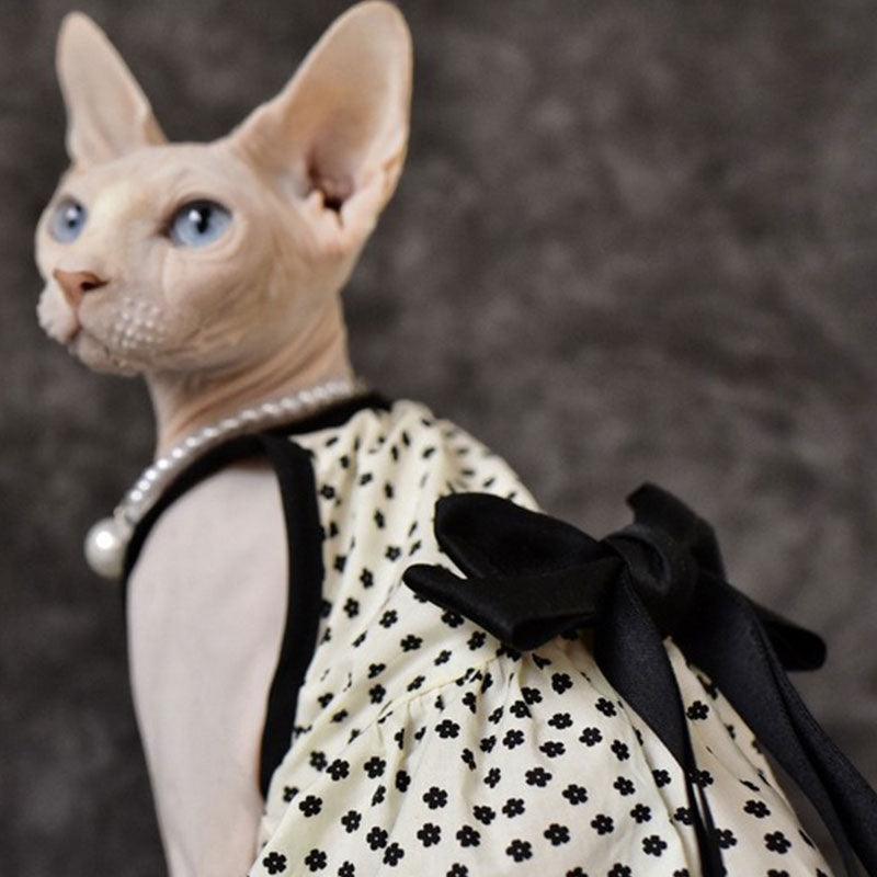 Airy Sphynx Floral Halter Dress Cat Clothes