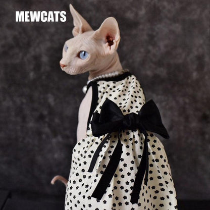 Airy Sphynx Floral Halter Dress Cat Clothes