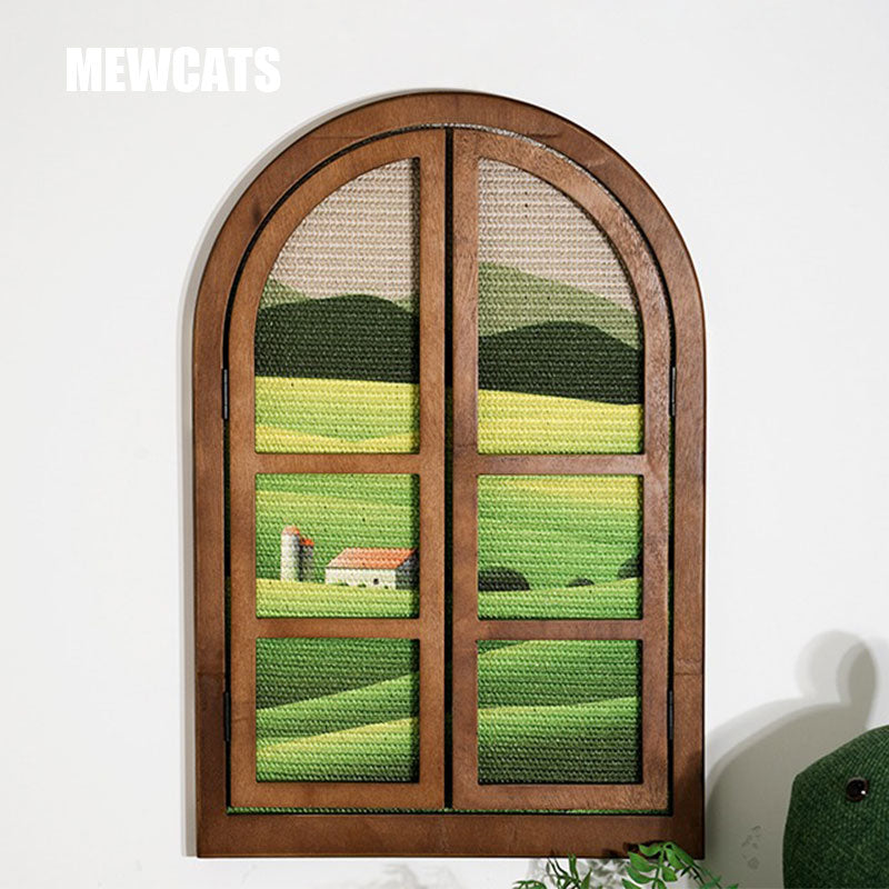 Artistic Window Frame Cat Scratcher