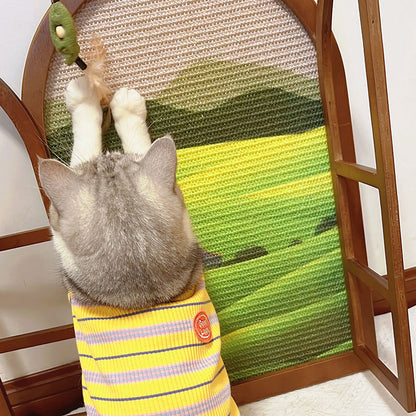 Artistic Window Frame Cat Scratcher