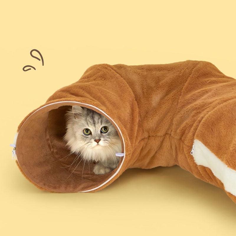 Bear Warm Cat Tunnel Foldable Cat Bed