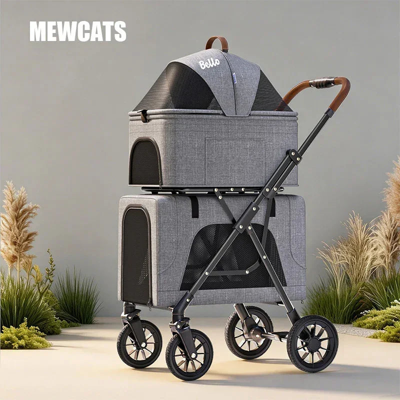 Detachable Double Stroller Cat Carrier for Two Cats – MEWCATS