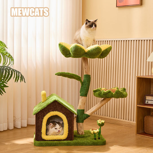 Blossom Sunflower Cat Tree Climbing Tower