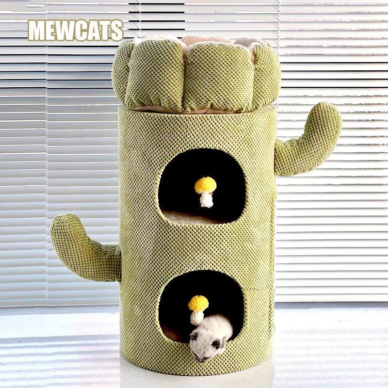Cactus Cat Climbing Frame Tree with Bed