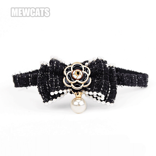 Camellia Cat Collar with Pearls