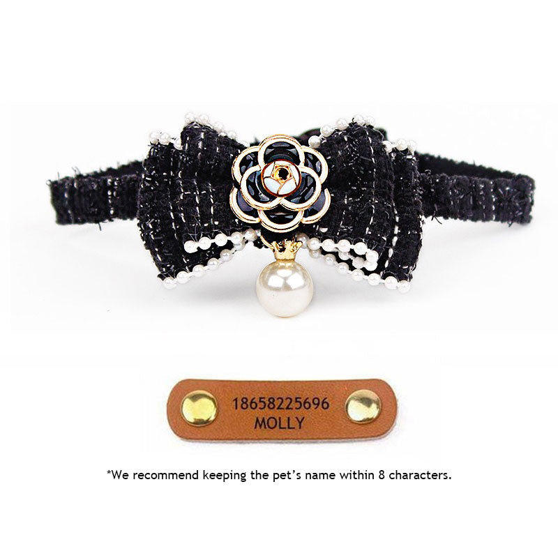 Camellia Cat Collar with Pearls