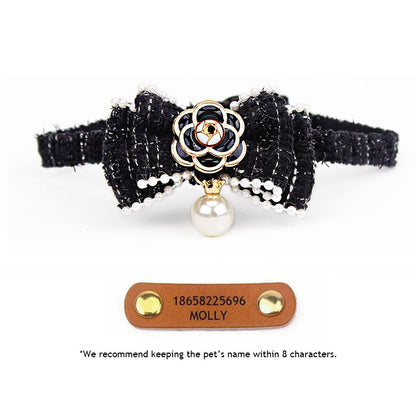 Camellia Cat Collar with Pearls