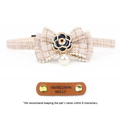 Camellia Cat Collar with Pearls