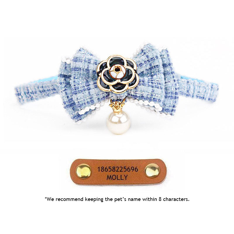 Camellia Cat Collar with Pearls