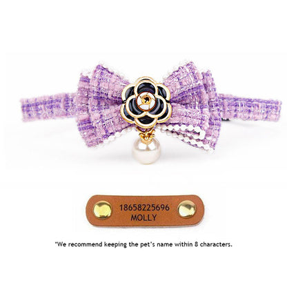 Camellia Cat Collar with Pearls