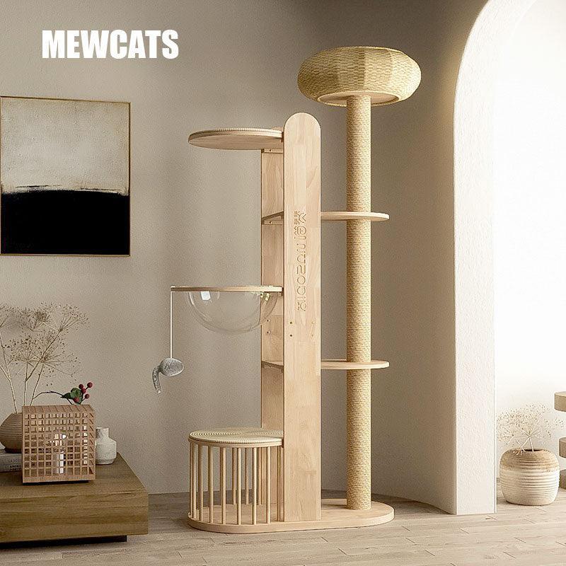 Capsule Climbing Wood Tree for Multiple Cat 