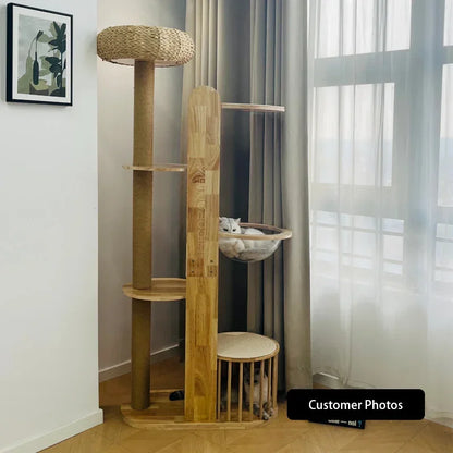 Capsule Climbing Wood Tree for Multiple Cat