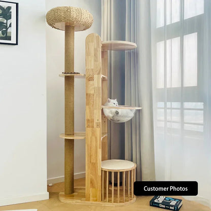 Capsule Climbing Wood Tree for Multiple Cat