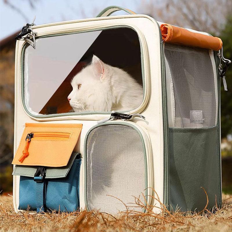 Cat Carrier Backpack with Wheels Trolley Bag 