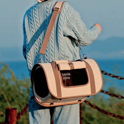 Cat Carrier Bag Folded Tote Khaki Large Bag