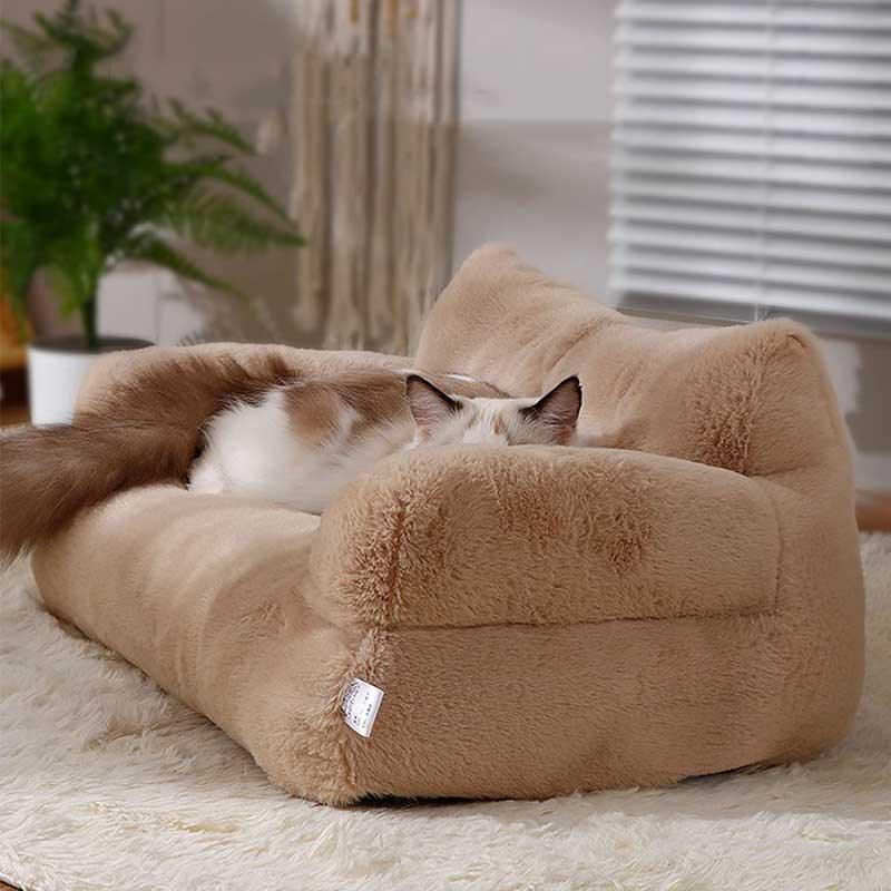 Cat Sofa Bed Washable Fluffy 4 Color Couch