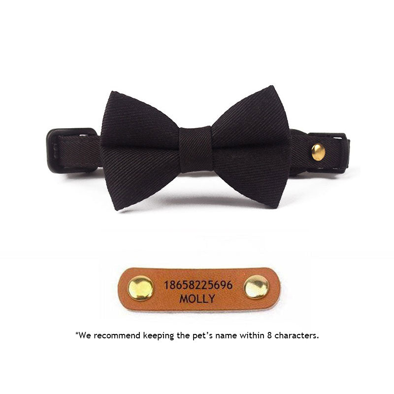 Classic Suit Bow Cat Collar