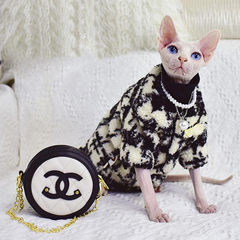 Classy Lambswool Sphynx Cat Coat Clothes