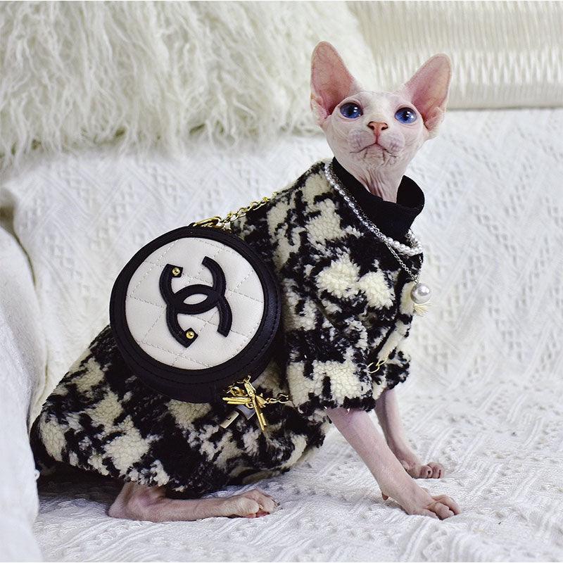 Classy Lambswool Sphynx Cat Coat Clothes