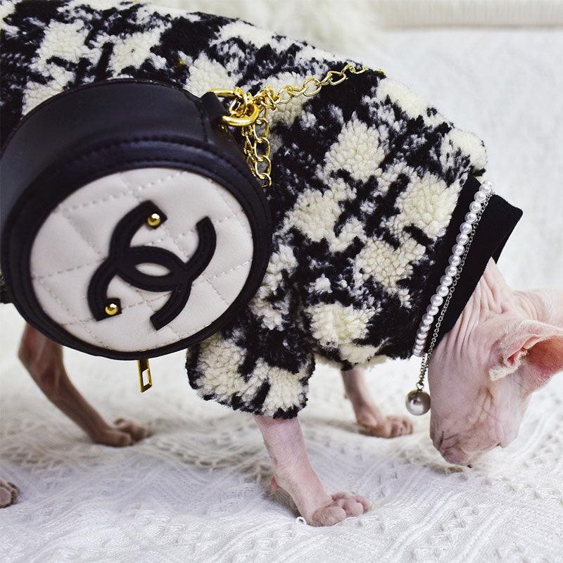 Classy Lambswool Sphynx Cat Coat Clothes