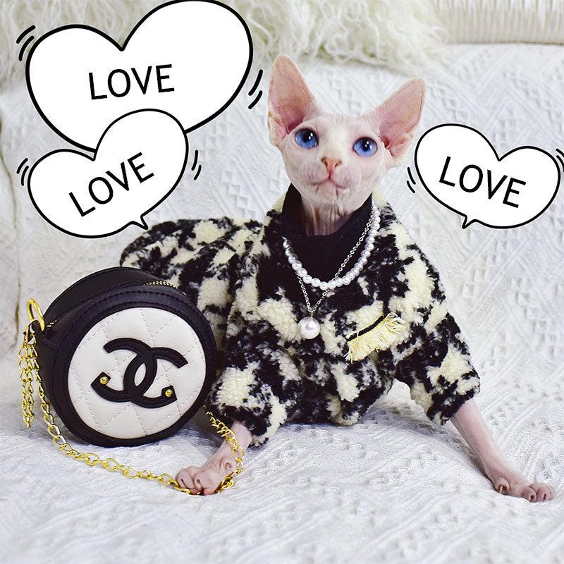 Classy Lambswool Sphynx Cat Coat Clothes